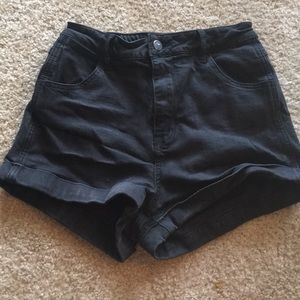 Black high waisted shorts